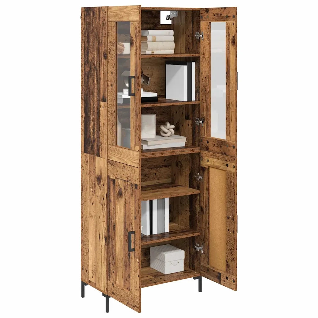 Credenza 2 pcs Legno vecchio Legno multistrato