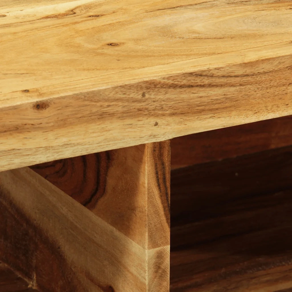 vidaXL Mobile TV a Parete 60x30x19 cm in Legno Massello di Acacia
