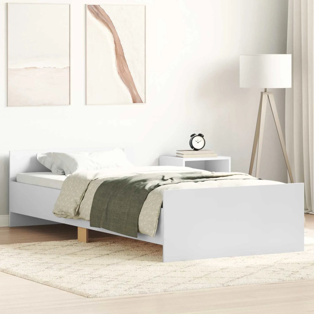Struttura letto con testata Bianco 80 x 200 cm