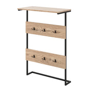 Appendiabiti da parete 59,5 x 30 x 88,5 cm con ripiano e 6 ganci design moderno metallo marrone 20_0018643