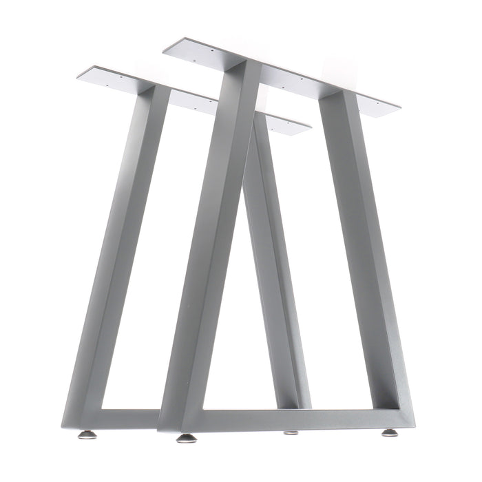 Set 2 gambe per tavolo a trapezio 60x72 cm base tavolo stile industriale grigio