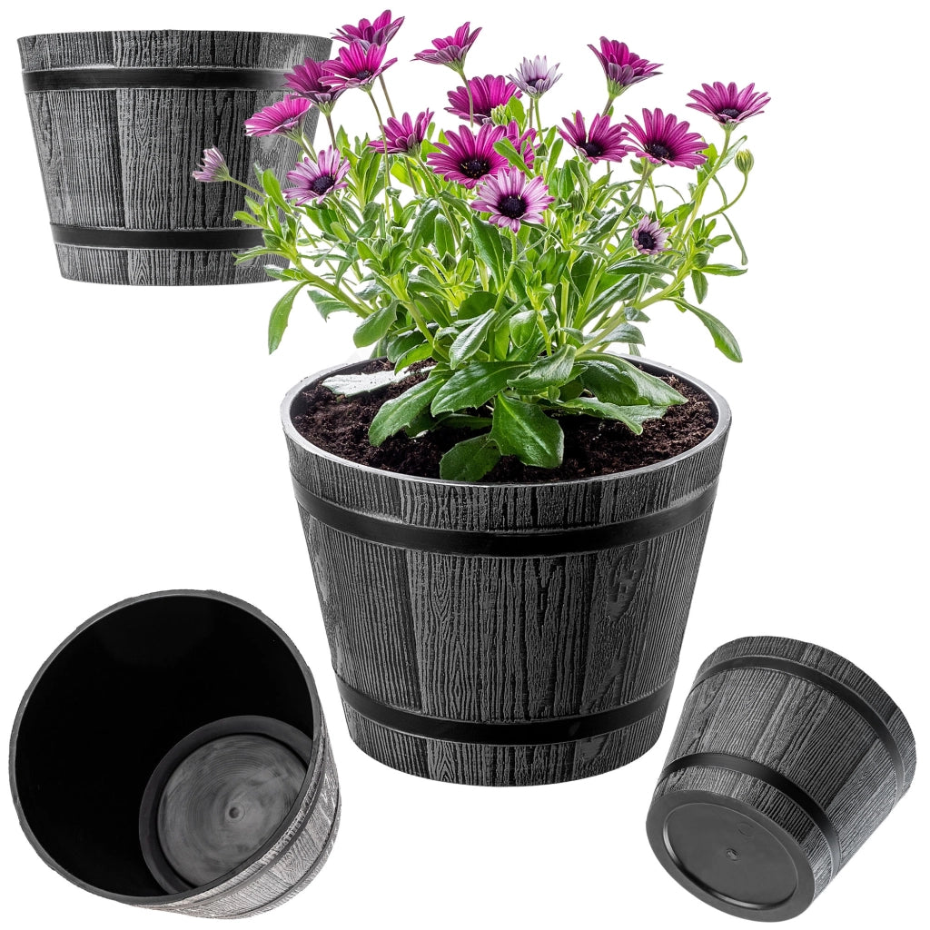 Vaso da fiori KADAX, vaso per fiori, copertura da giardino, rotondo, supporto per fiori in plastica, 23 cm