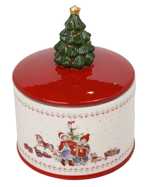 Contenitore Natalizio Ø15 cm in Ceramica