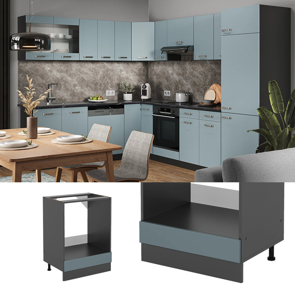 Vicco Mobile per forno da incasso Grigio-blu 60 cm senza piano di lavoro
