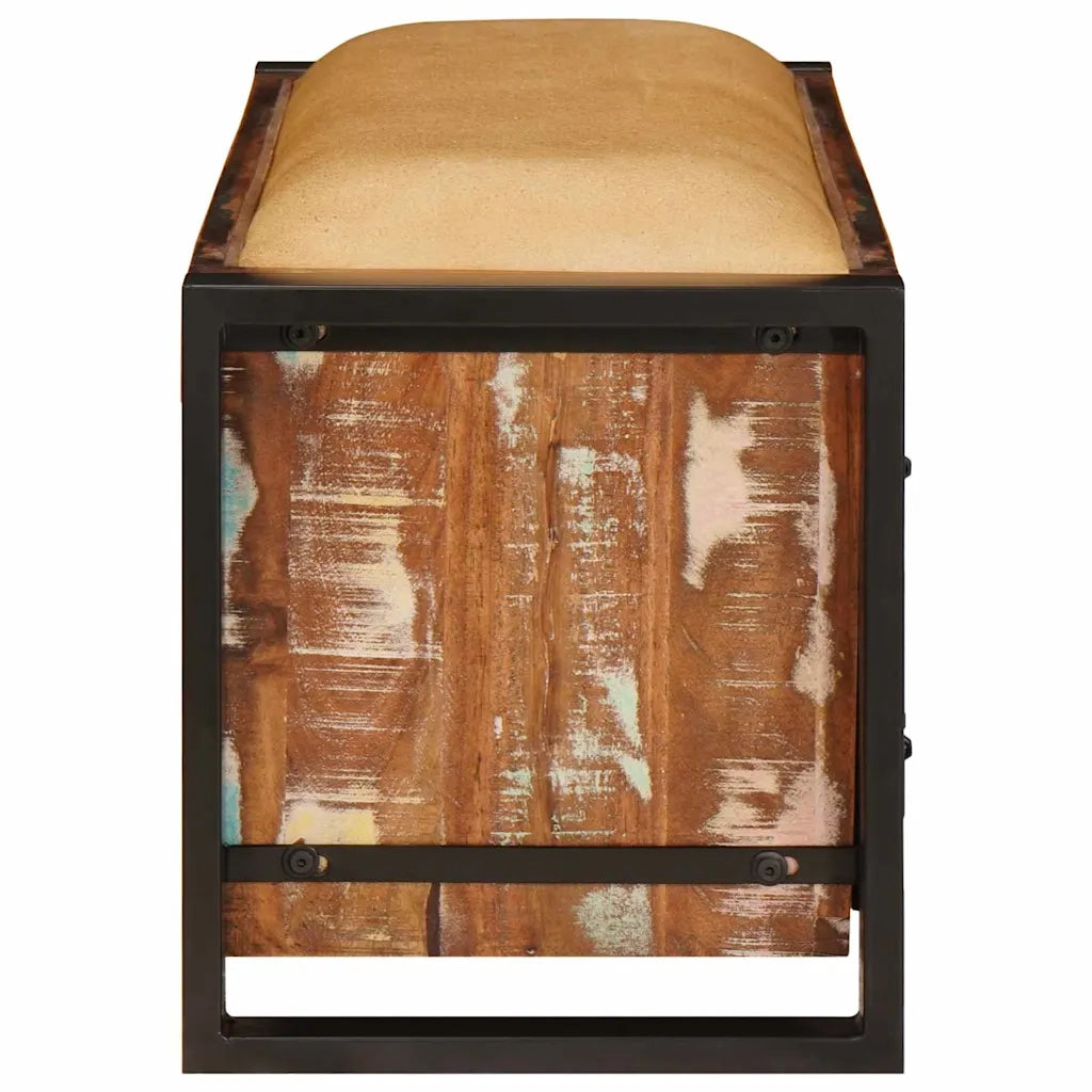 Panchina con contenitore Multicolore Legno massello di recupero 4015984