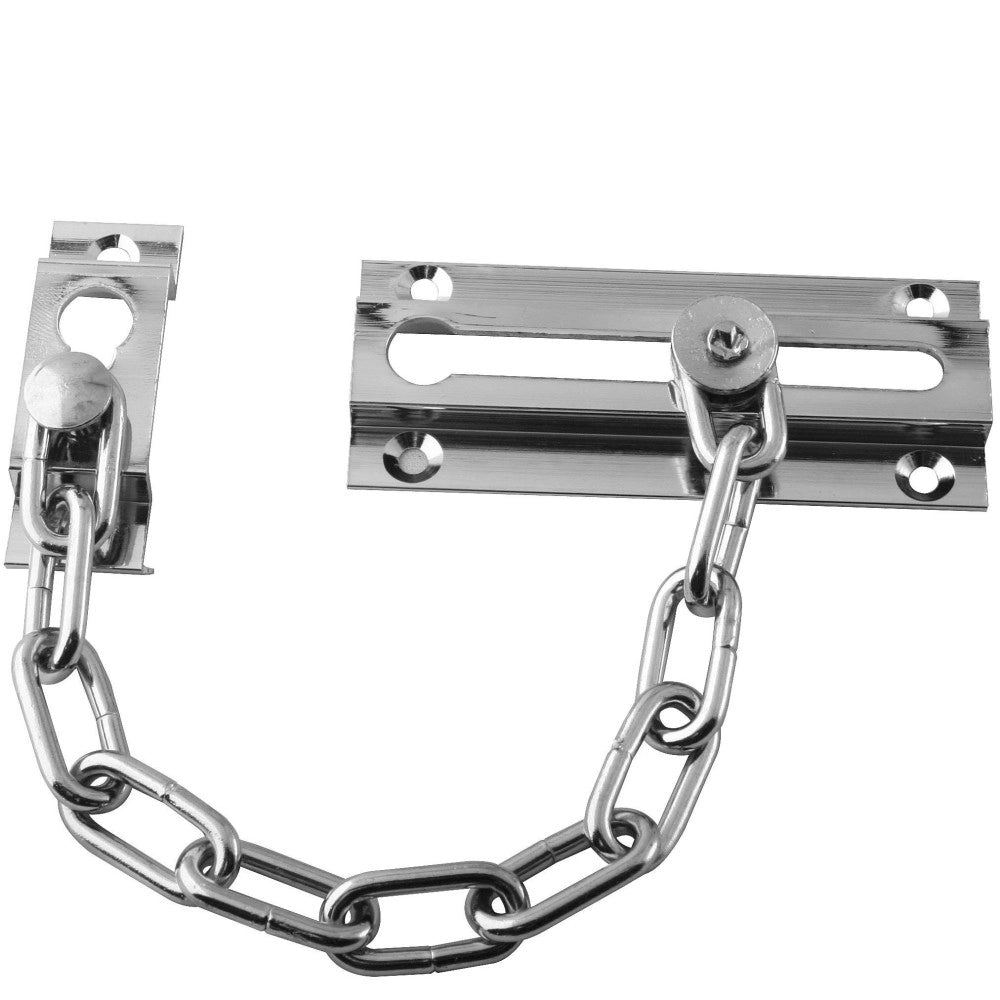 Trade Shop - Catena Sicurezza Catenaccio Nichelato Porta Blindata Lucchetto Cromato -