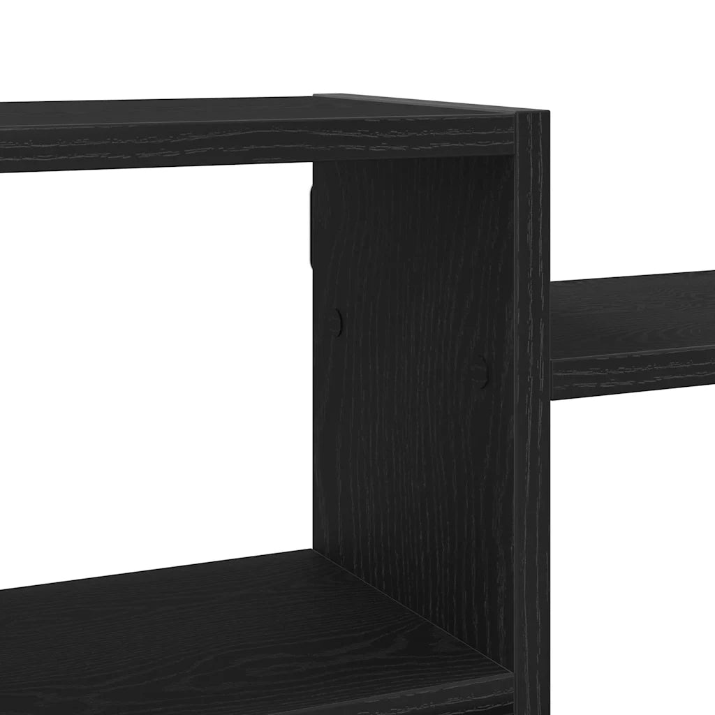 Scaffale a Parete Rovere Nero 129x18x42 cm in Truciolato 868065