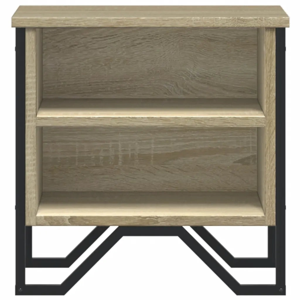 Comodini Rovere Sonoma 2pz-Set di 2 Tavolino da notte 40x30x40 cm in Truciolato