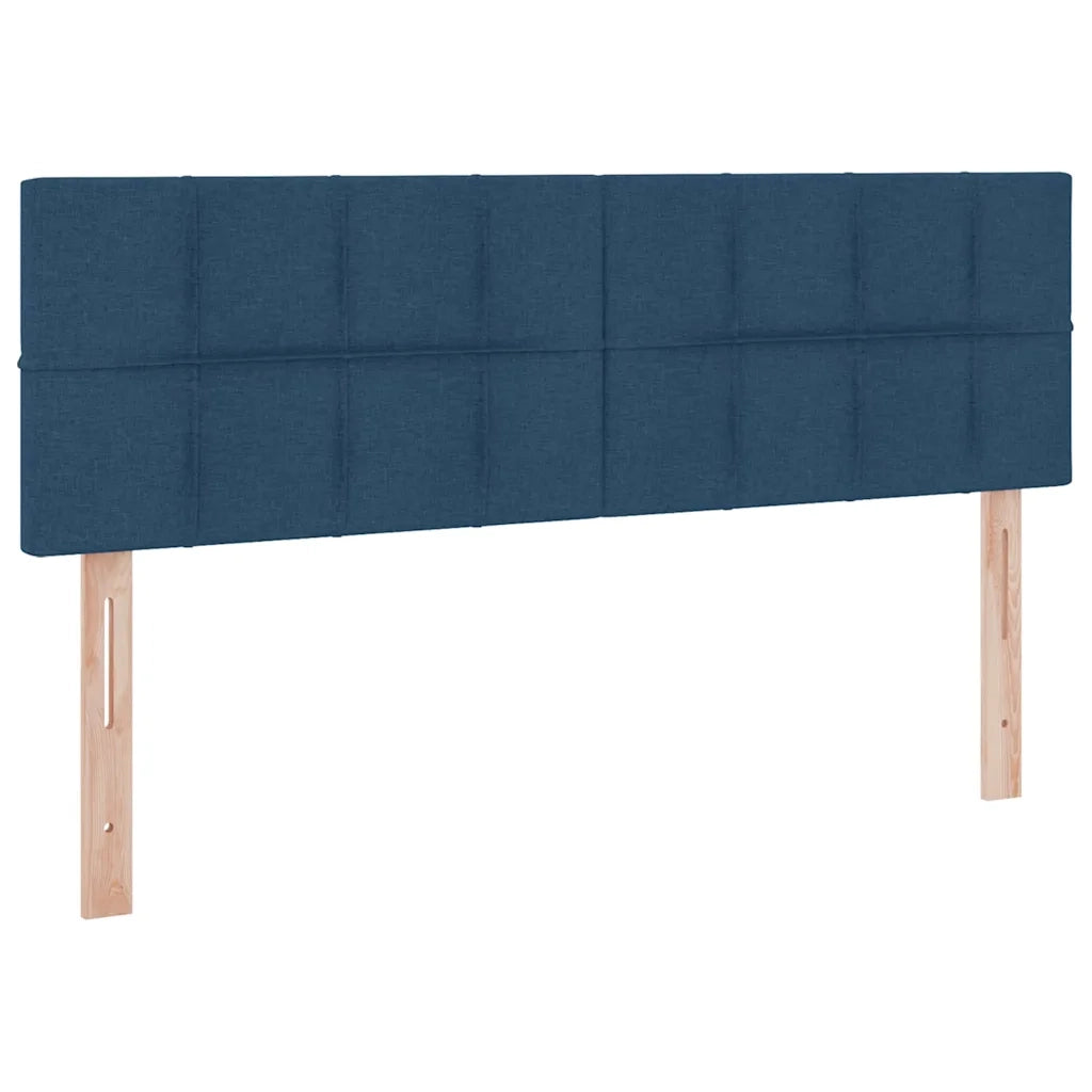 Letto con contenitore e materasso con testiera Blu 140 x 190 cm