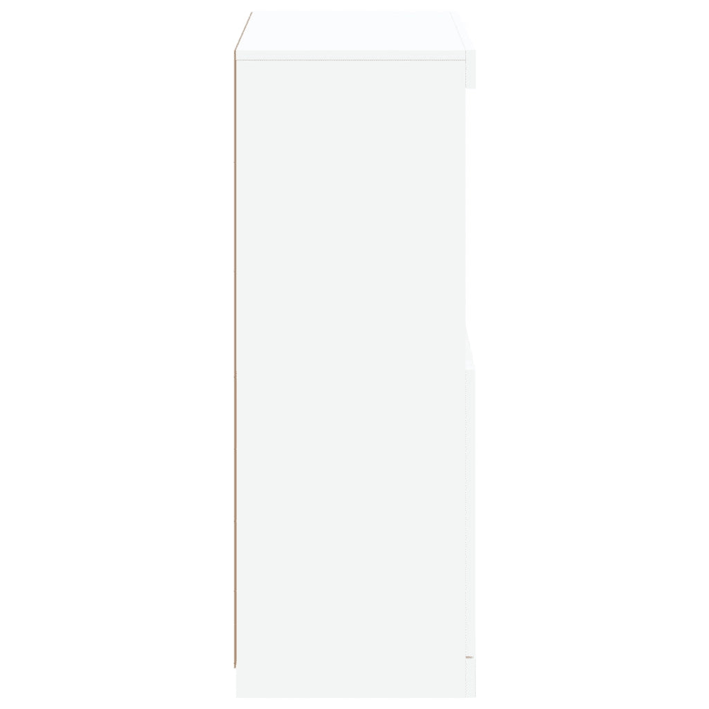 Credenza | Madia | Buffet da pranzo | Armadio da pranzo con Luci LED Bianca 60,5x37x100 cm