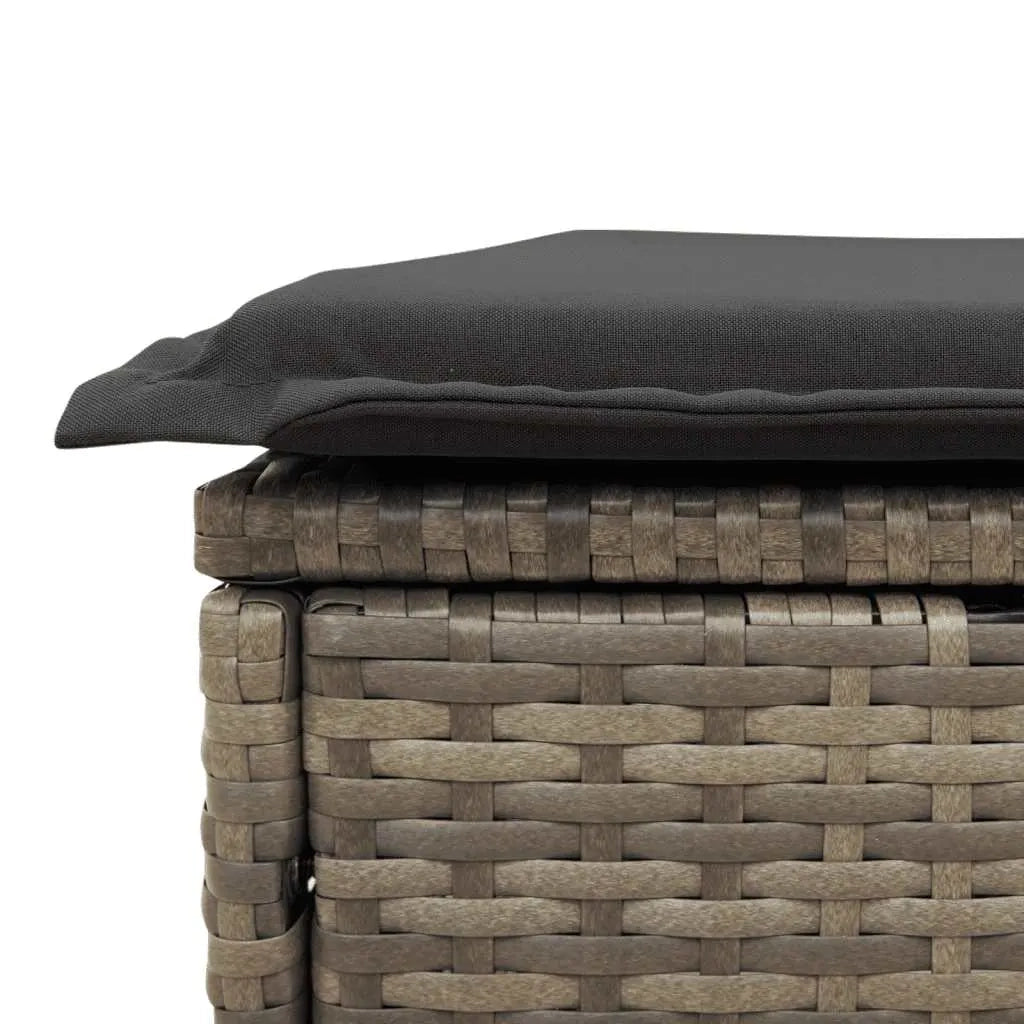 Set Divano da Giardino 8 pz con Cuscini Grigio in Polyrattan 3218720