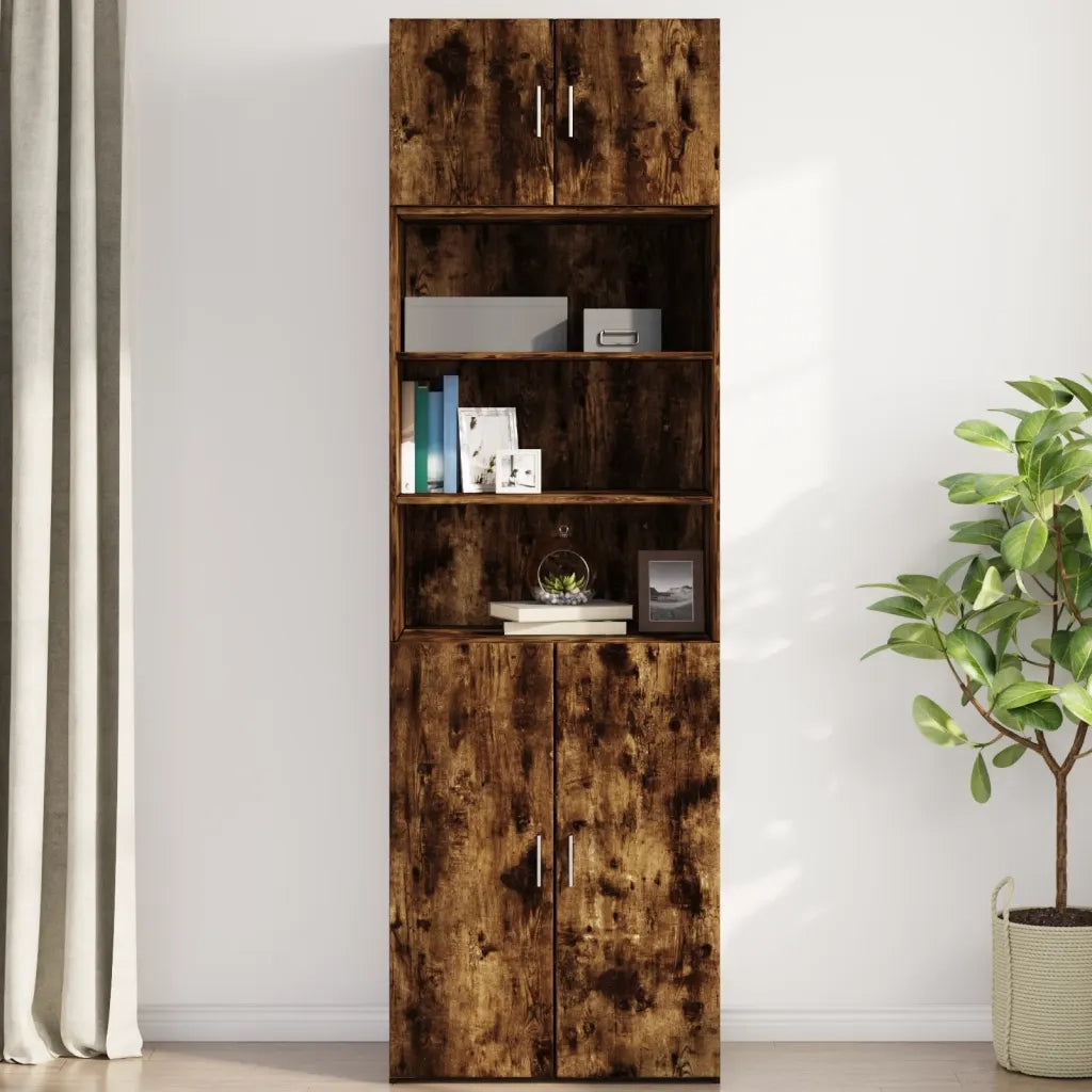 Armadietto a Muro | Mobile a Parete Rovere Fumo 70x42,5x40 cm in Legno Multistrato