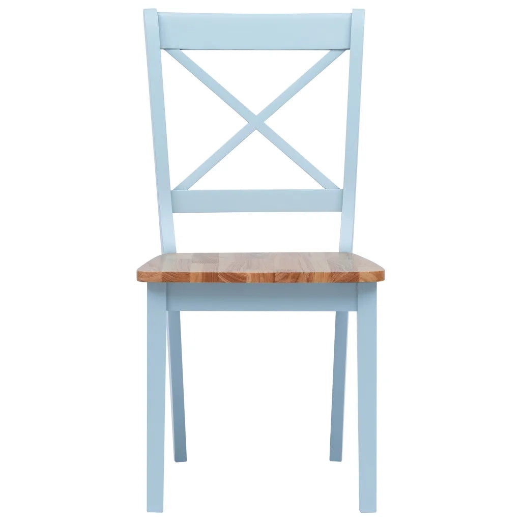 Sedie da Pranzo 6 pz Grigio e Legno Chiaro in Massello di Hevea cod mxl 10064