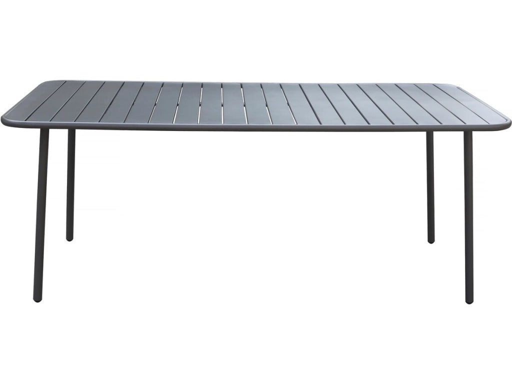 Tavolo da giardino in metallo "Bilbao" - 180 x 90 x 71 cm - Grigio