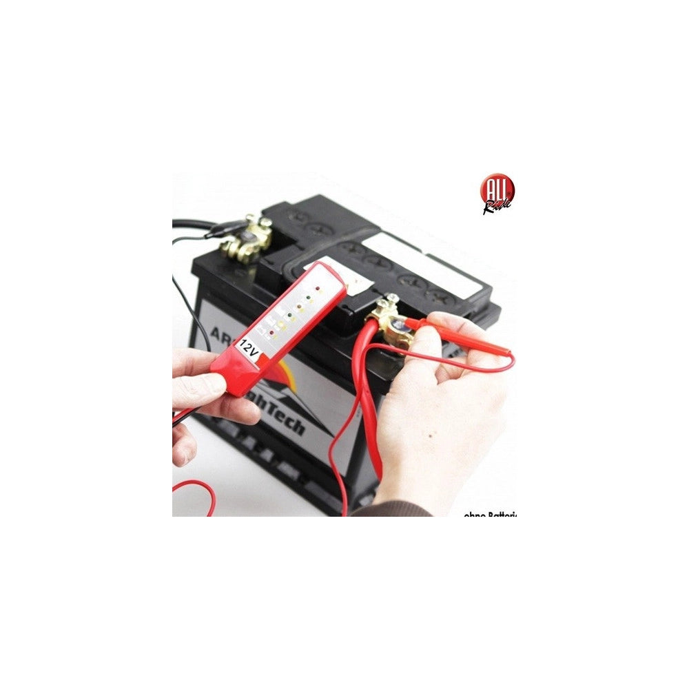Trade Shop - Tester Digitale 12v 6 Led Verifica Controllo Batteria Alternatore Auto Moto Test -