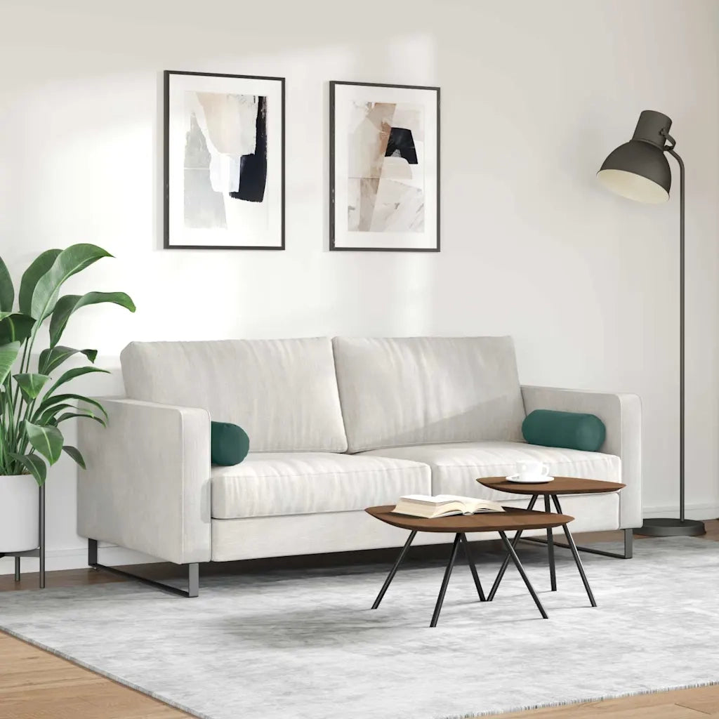 Cuscini a rullo 2 pz | Cuscini per sedie Verde Scuro ? 15 x 40 cm Tessuto in Cords