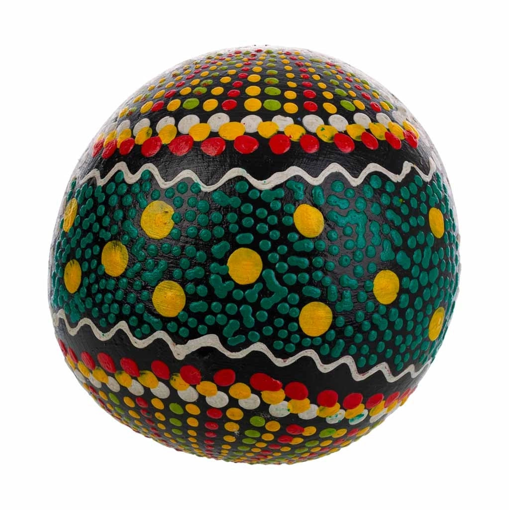 Maraca al cocco colori assortiti 10x10x20h