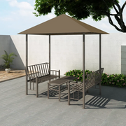 Padiglione Giardino Tavolo e Panche 2,5x1,5x2,4m Talpa 180 g/mÂ²