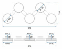 Lampada Da Soffitto Black Nera APP526-5C