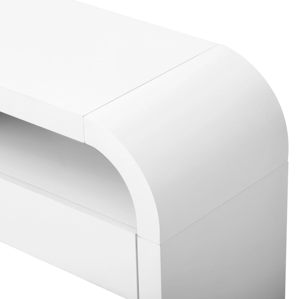 CONSOLLE 120x35,5x76,5 cm con 2 cassetti Bianco MDF