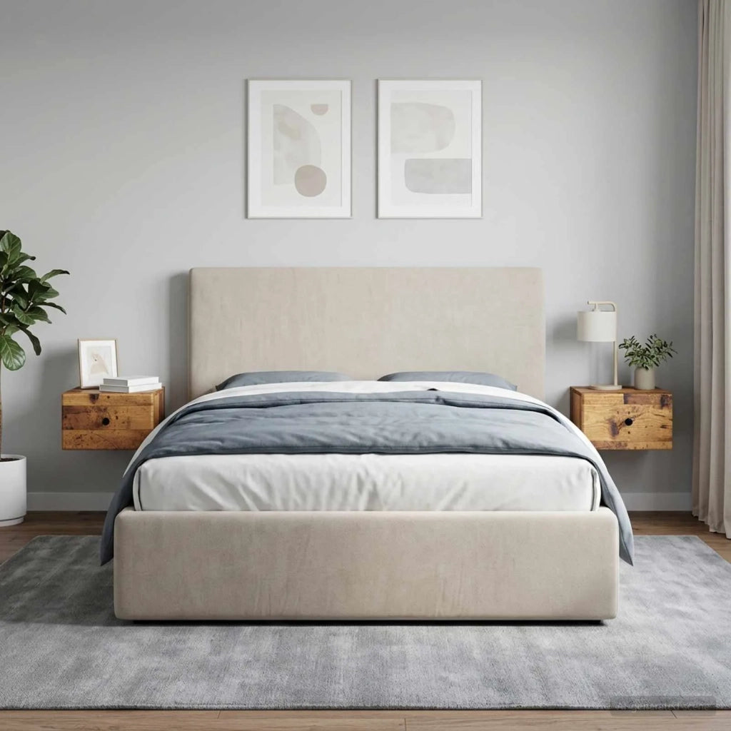 Mobiletto da notte a muro 2 pcs Legno antico 34,5 x 33 x 20 cm 899122