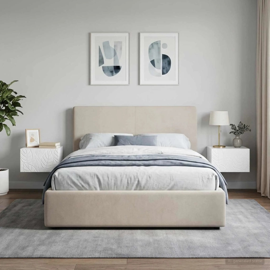 Tavolino da Parete Laterale 2 pz Bianco Lucido 898774