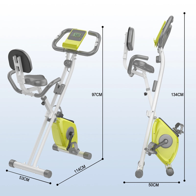 Cyclette reclinabile con schienale - RATTANTREE - con 8 livelli di resistenza regolabili - Verde