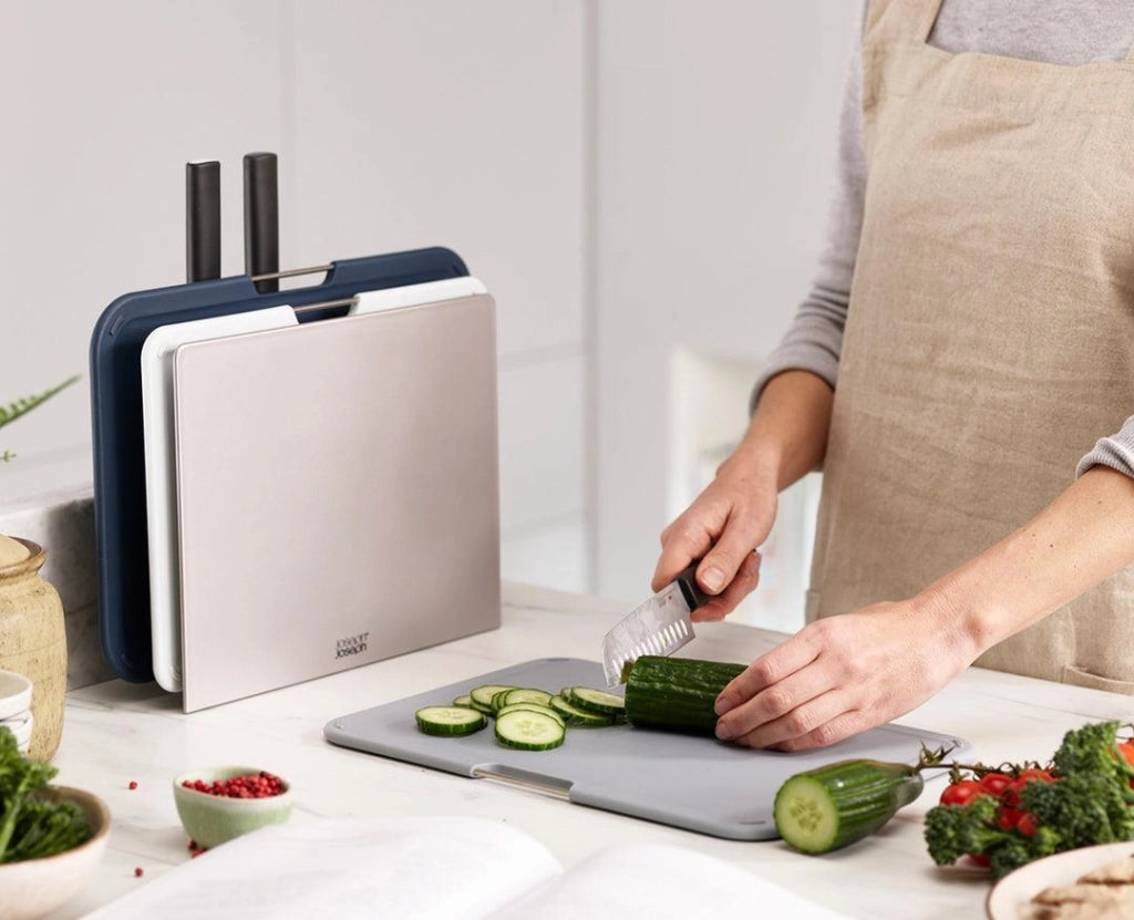 Joseph Joseph Nest tagliere da cucina Rettangolare Acciaio inossidabile Grigio