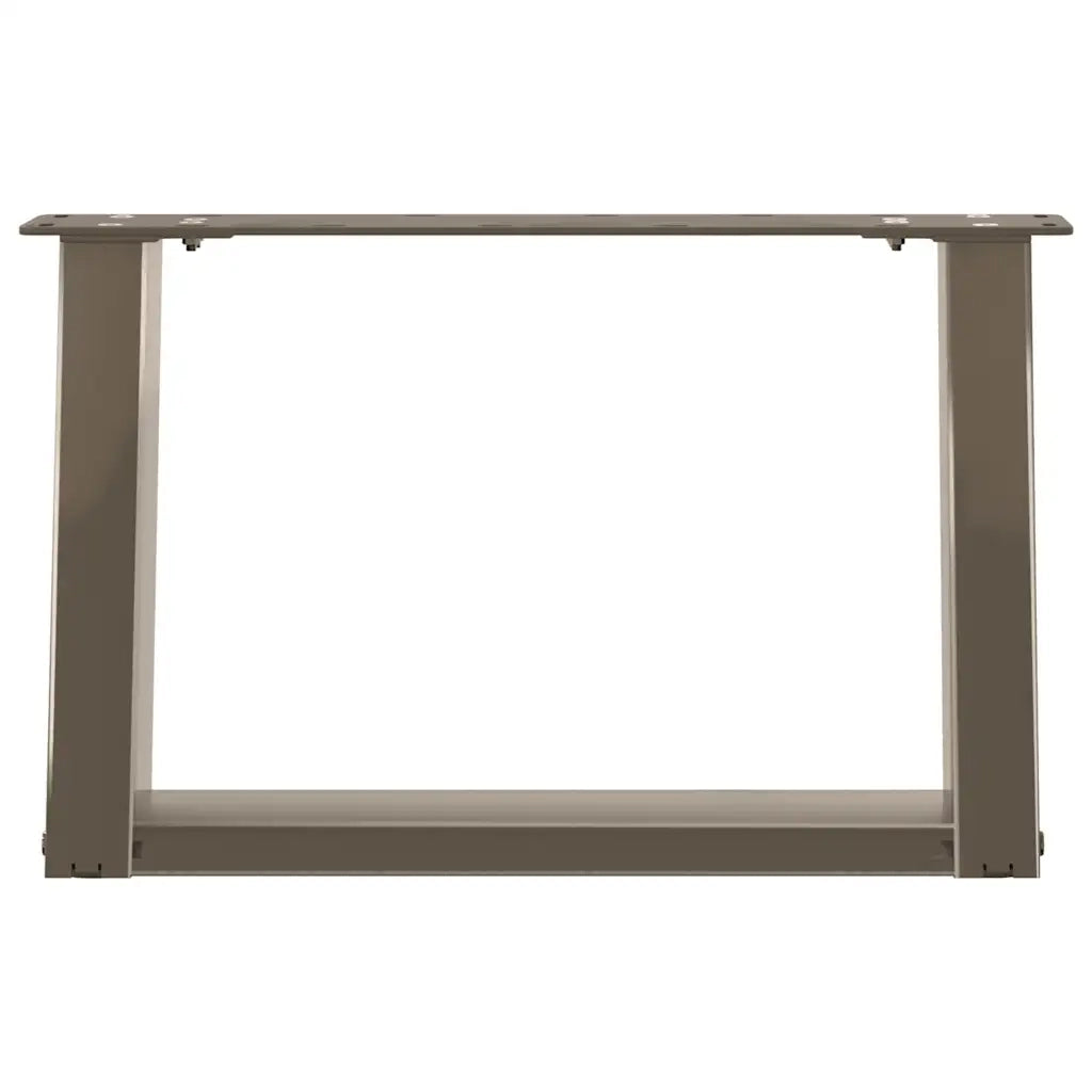 Gambe per Tavolino da Caffè a Forma di U 2 pz Acciaio Naturale 50x(30-31) cm Acciaio 4012747