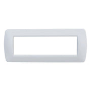 Placca Plastica Serie Space 7P Colore Bianco Satinato Compatibile Con Bticino Living Light