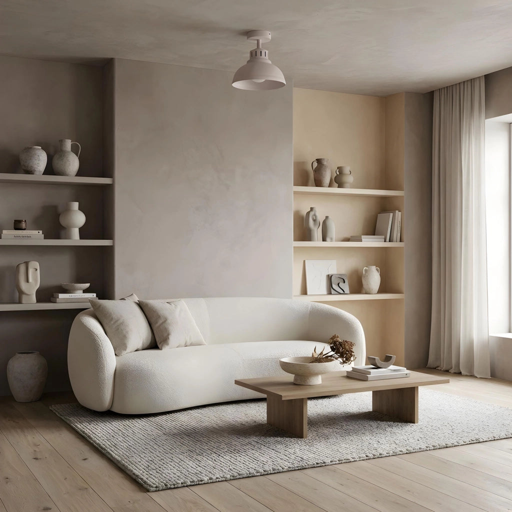 Plafoniera moderna 1xE27 15W beige metallo Sven Luminex