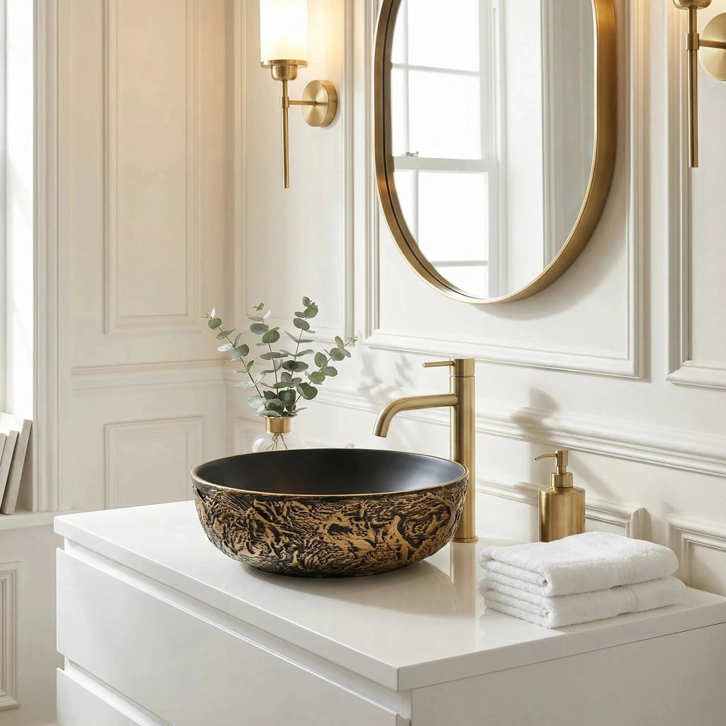 Lavabo Da Appoggio Rea Babilon Gold