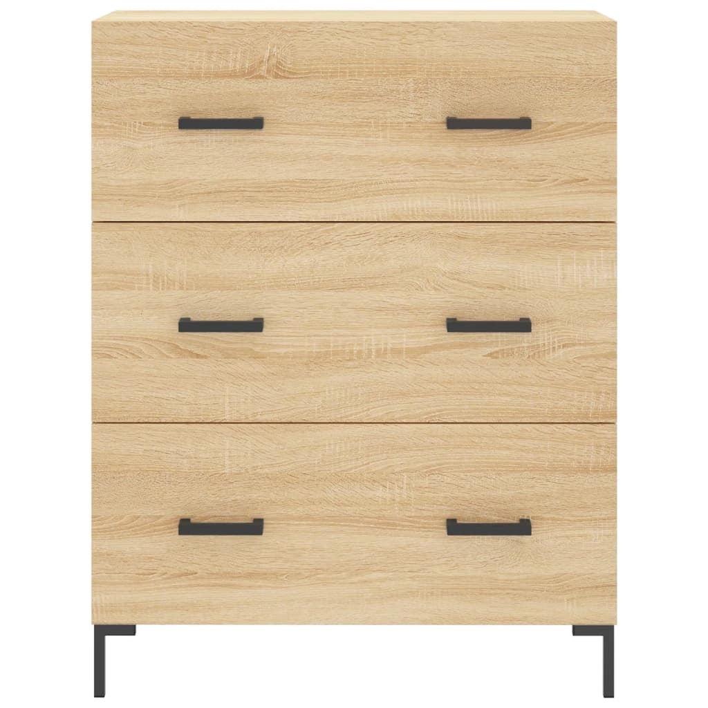 Buffet credenza cassettiera armadio mobile contenitore organizer cucina soggiorno rovere Sonoma 69,5 x 34 x 90 cm legno ingegnerizzato marrone 02_0031669