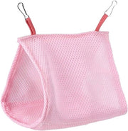 Tenda per gabbie da appendere - Nido respirante per parrocchetti, polli rosati e cockatiel in rosa