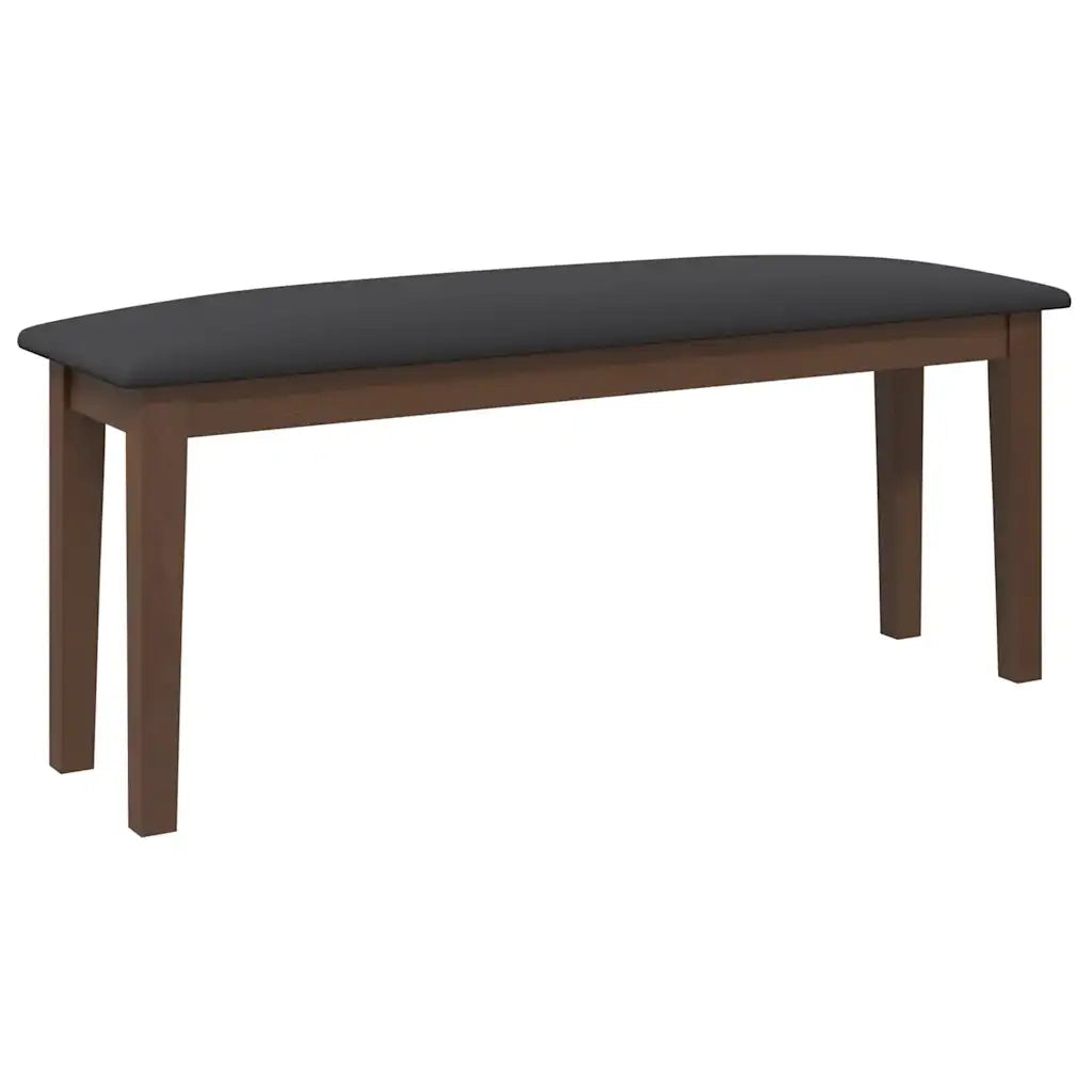 Panca-Sgabello 110 cm Marrone in Legno Massello di Hevea 473426