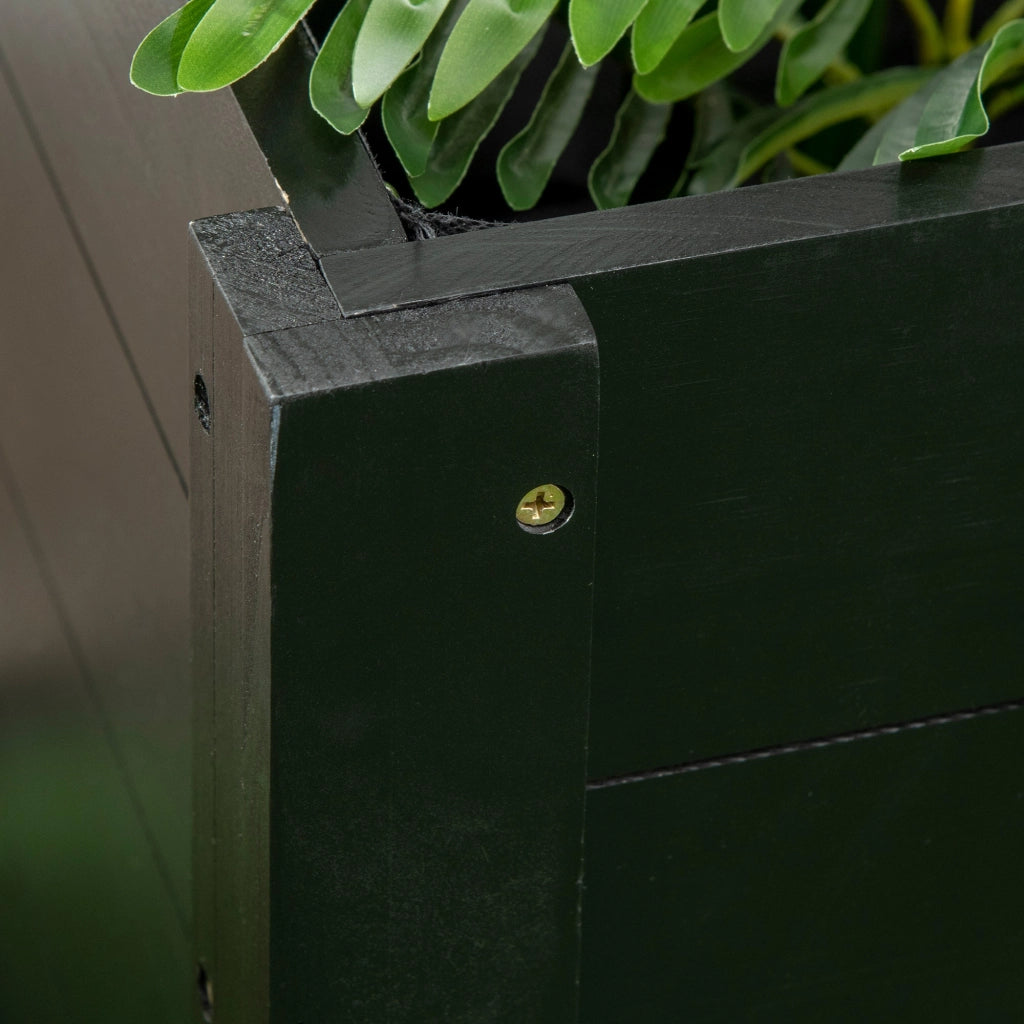 Fioriera da Giardino con Foro di Drenaggio e Rotelle 89x48x47 cm in Legno di Abete Nera