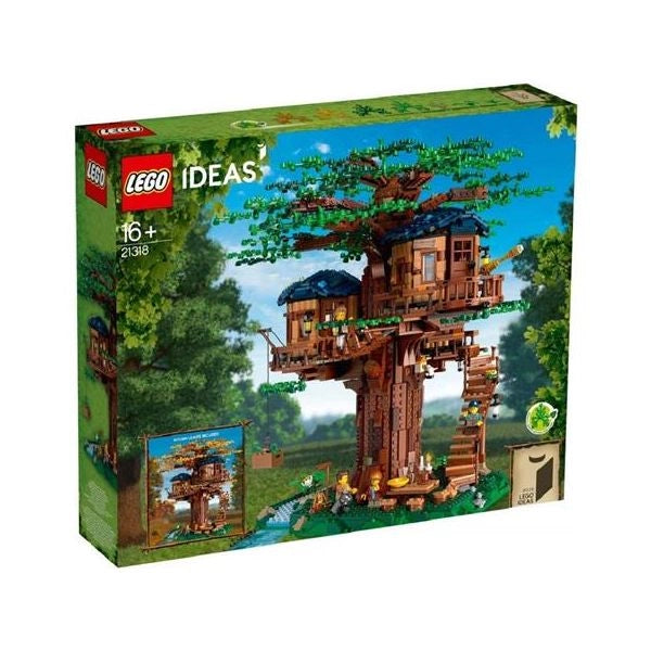 Lego ideas 21318 casa sullalbero, modellino da costruire con elementi in plastica pe, con 3 casette e minifigure - LEGO0000516