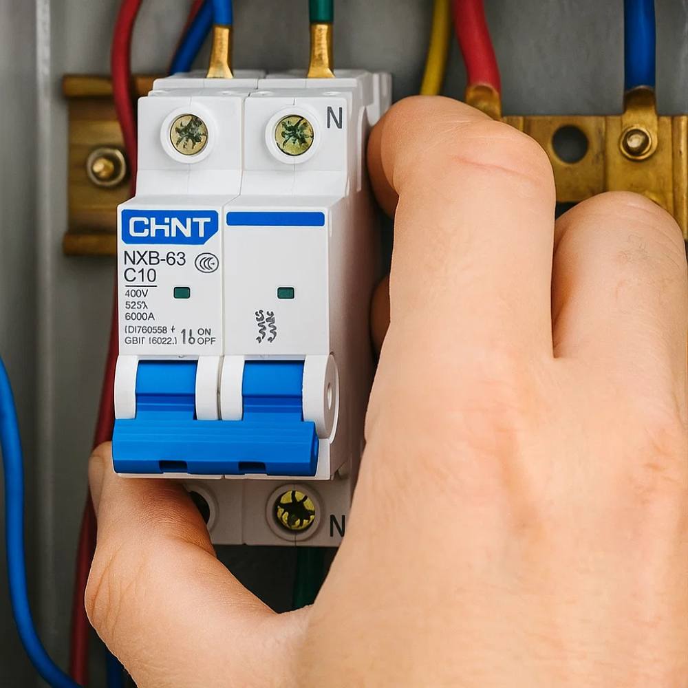 chint 296748 interruttore magnetotermico serie nxb-63s c10 1p+n 4,5ka