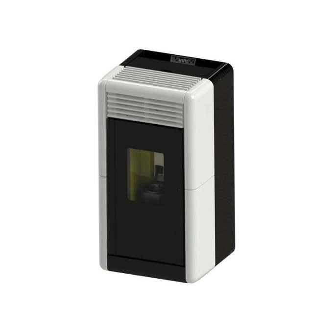 Cola LA2LFR0Y Calla Stufa a pellet canalizzata 18 Kg per stanze fino a 258 m³ Classe A+ (57x53.5x107.5 cm) colore Nero