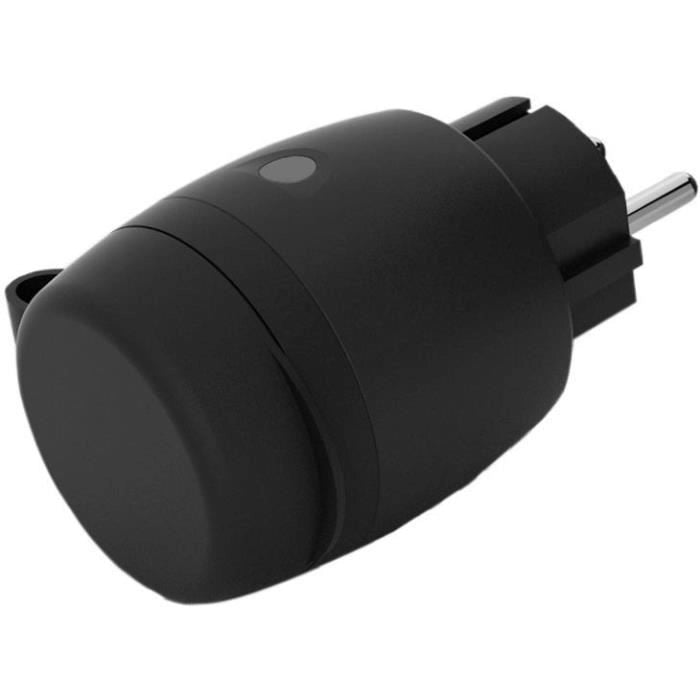Confezione da 2 prese telecomandate per uso esterno + telecomando - GAO - 230 V - Nero
