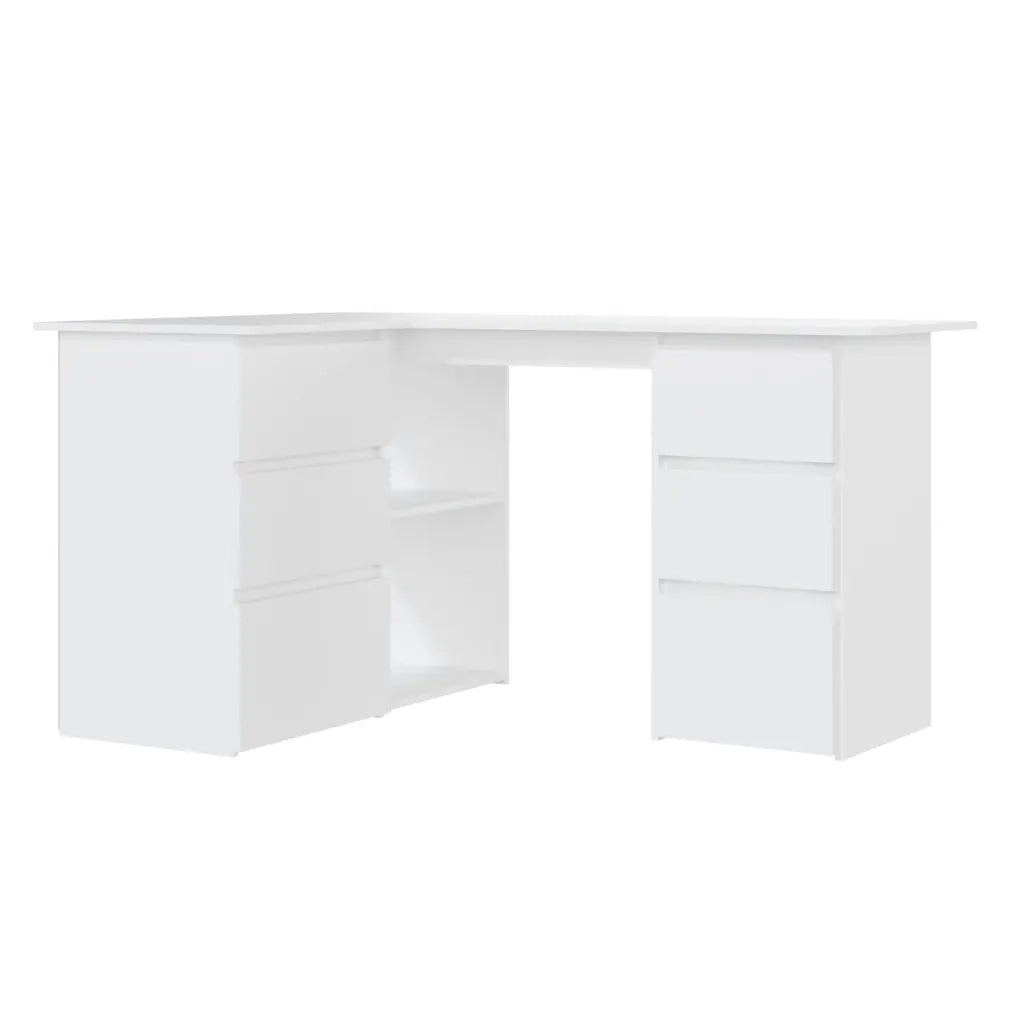 Scrivania ad Angolo Bianca 145x100x76 cm in Legno Multistratocod mxl 107844