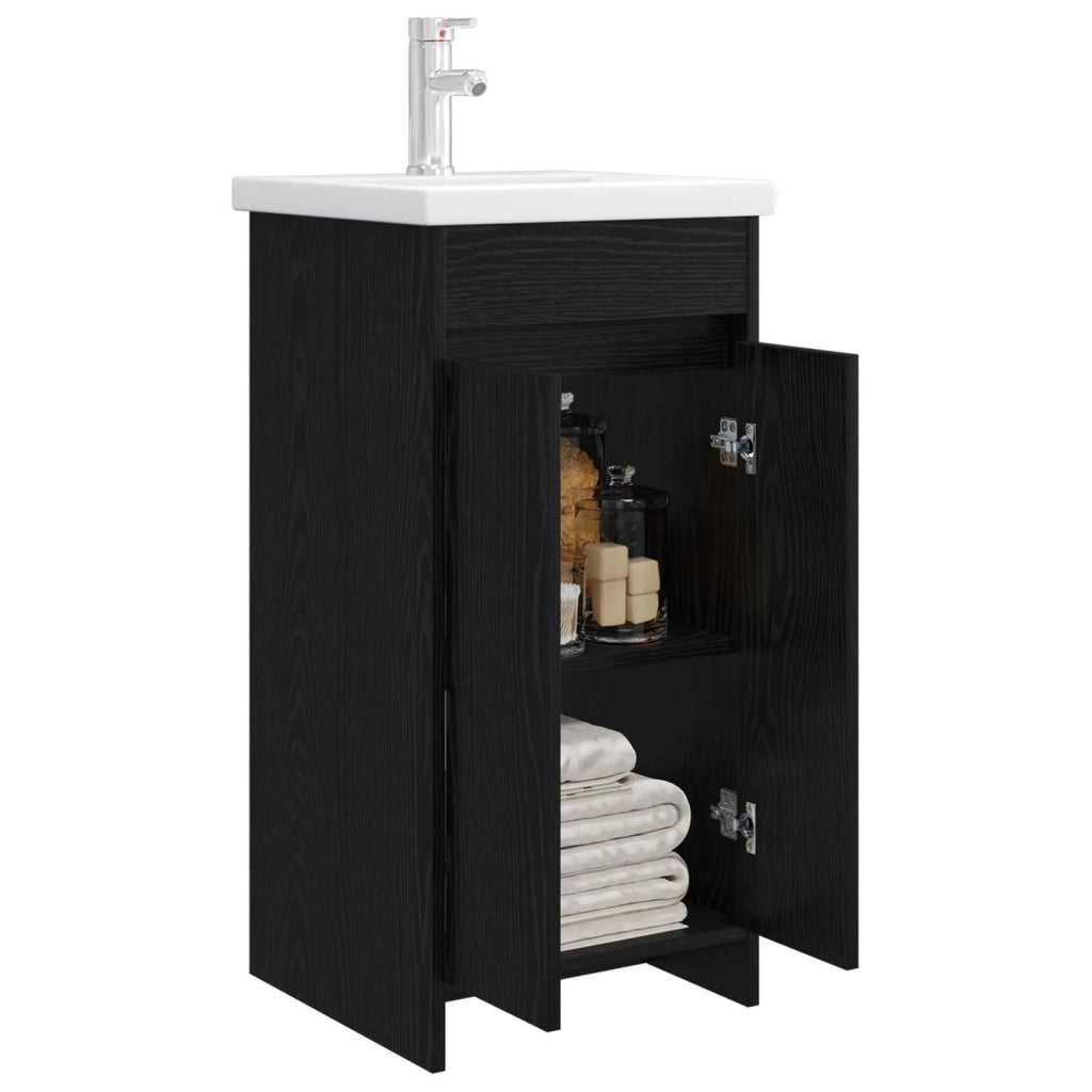 Mobile da bagno con lavabo Rovere Nero 42 x 40 x 84,5 cm 890769