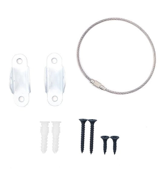 Cinture di sicurezza per mobili 6-pack - Resistente ai bambini - Antitipo metallico - Per armadi/scatole - Bianco - Resistente agli urti - Sicurezza per mobili