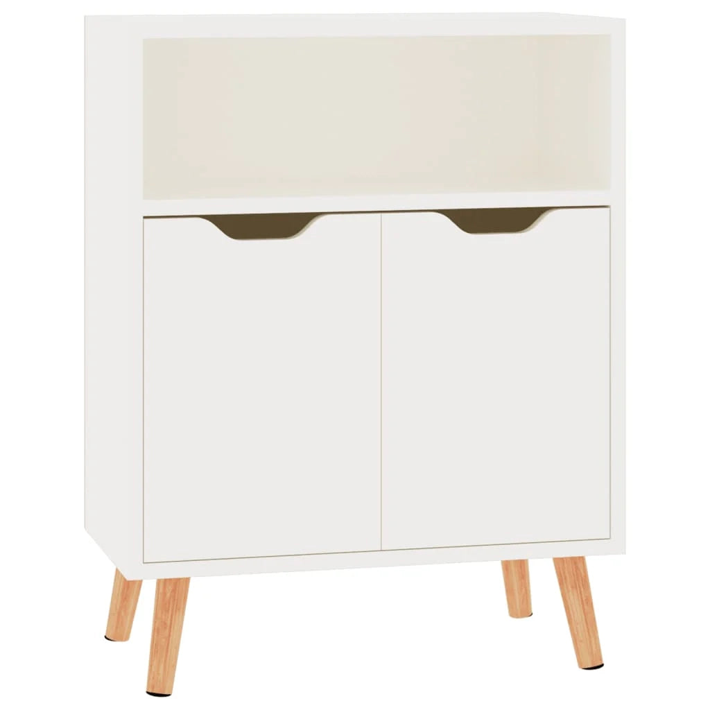 Credenza buffet cassettiera mobile contenitore organizer cucina soggiorno lucido 60 x 30 x 72 cm derivati ​​del legno bianco 02_0030656