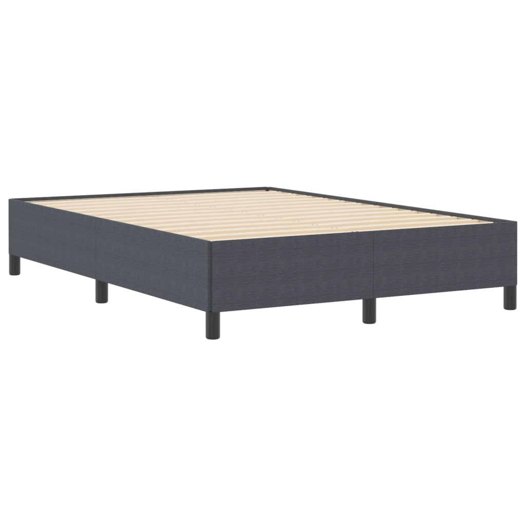 Struttura Letto Grigio Scuro 140x190 cm in Tessuto Vellutato