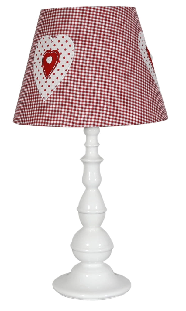 Lampada da tavolo Candellux Sweet 41-64189 bianca/rosa