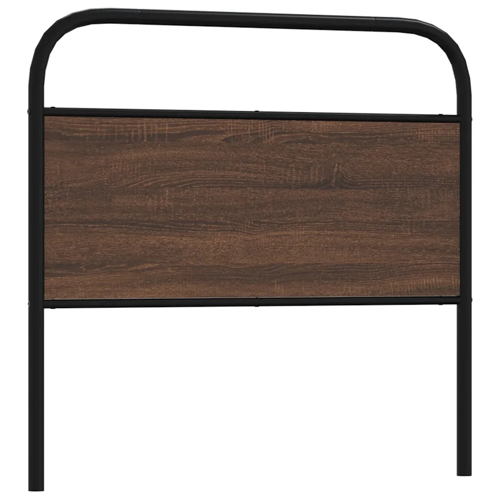 Testiera Rovere Marrone 90 cm in Acciaio e Truciolato