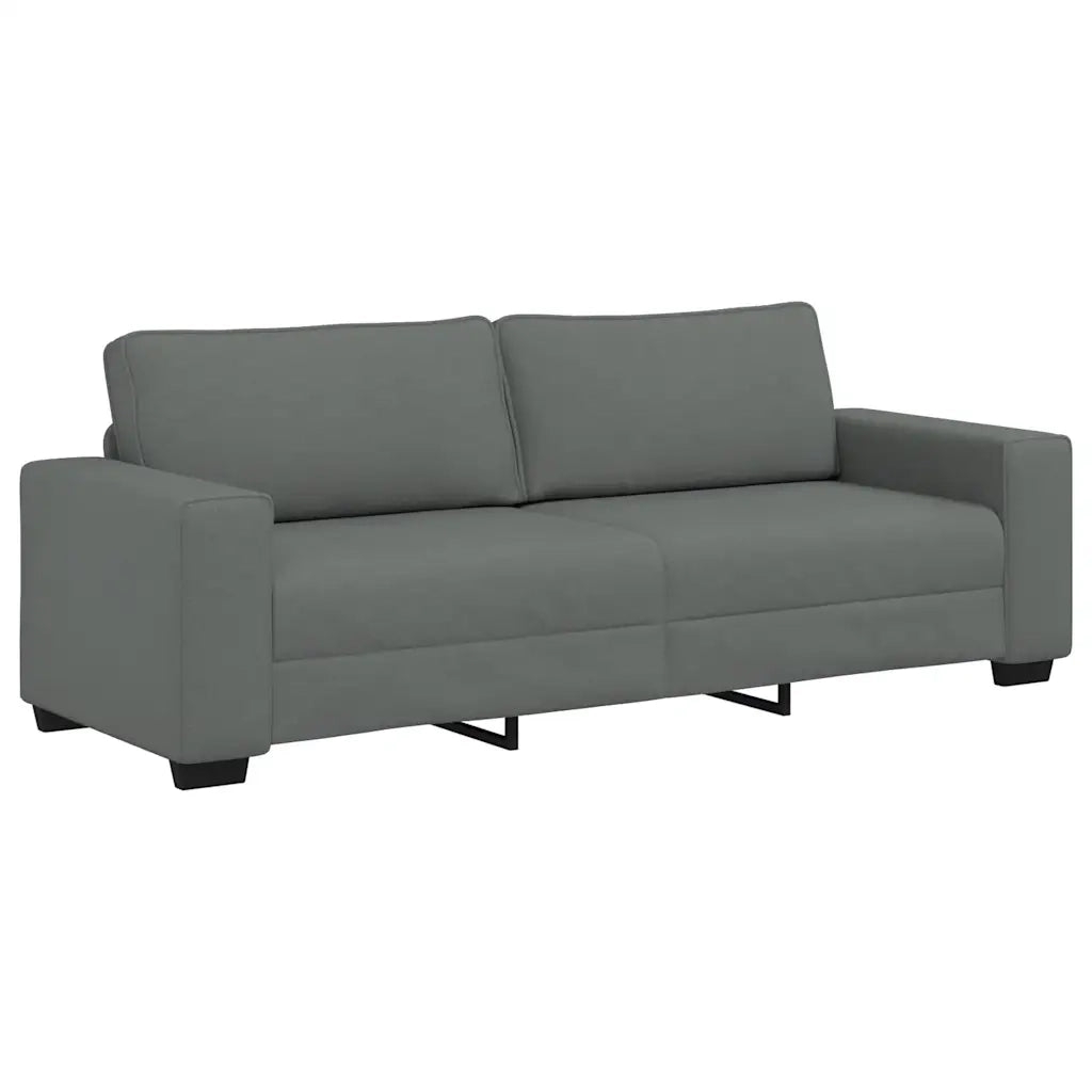 Divano a 3 Posti Grigio Chiaro 220x77x82 cm in Tessuto 4105177