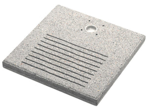 Base Quadrata 40x40x4 cm per Fontane con Ghiera Piccola in Cemento Belfer 42/BSE/8 Grigio