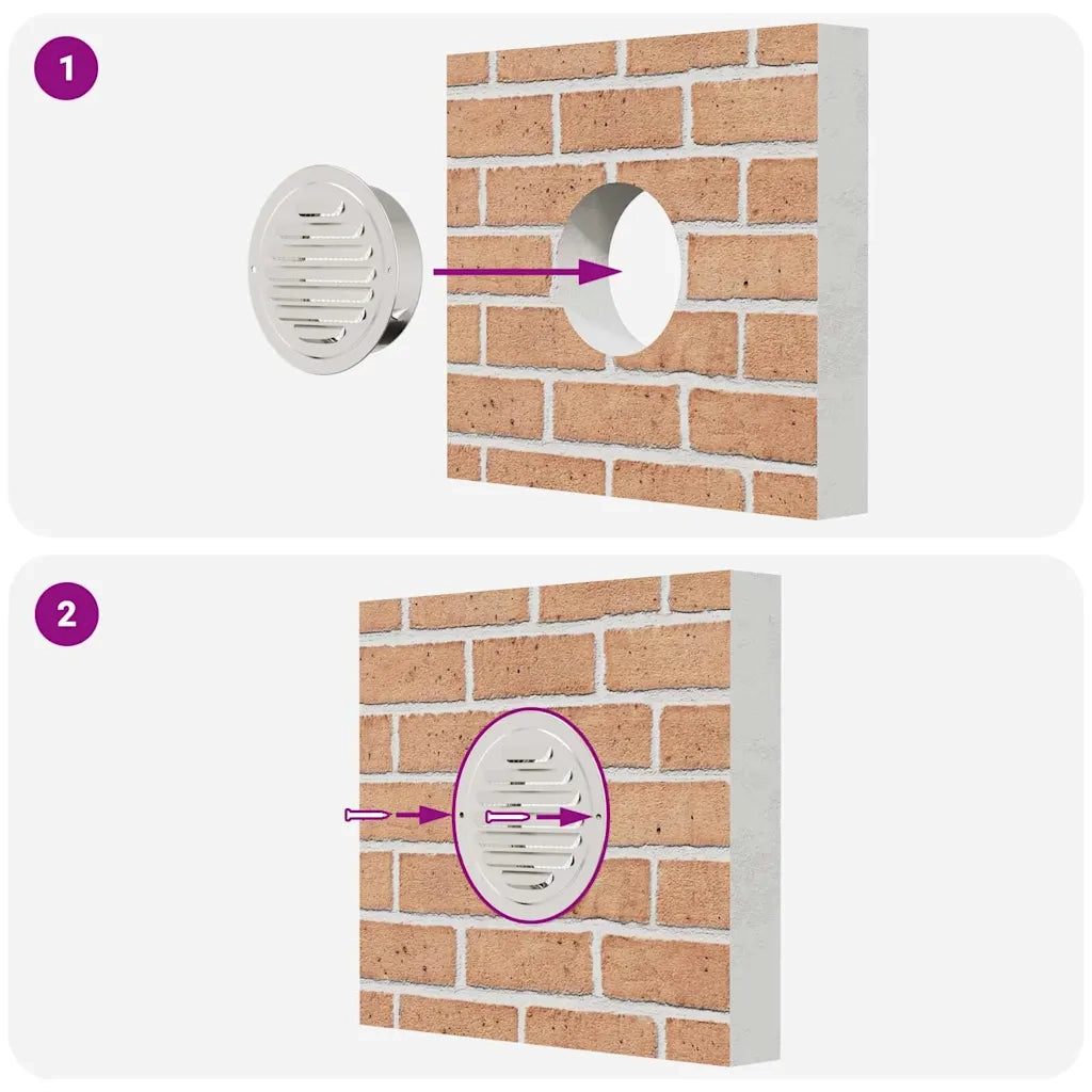 Coperture per ventilazione d'aria 4 pz Argento 125 mm CFW8678039
